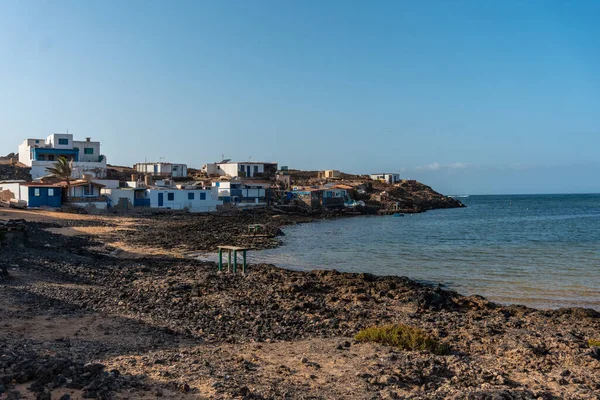Spiaggia Del Villaggio Pescatori Majanicho Nord Dell Isola Fuerteventura Isole — Foto Stock