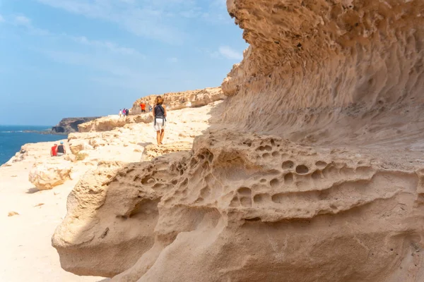 Geopark Stigen Till Grottorna Ajuy Pajara Västra Kusten Fuerteventura Kanarieöarna — Stockfoto