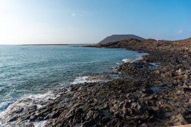 Gemstone körfezi Fuerteventura, Kanarya Adaları 'nın kuzey kıyısında, Lobos Adası' nda. İspanya