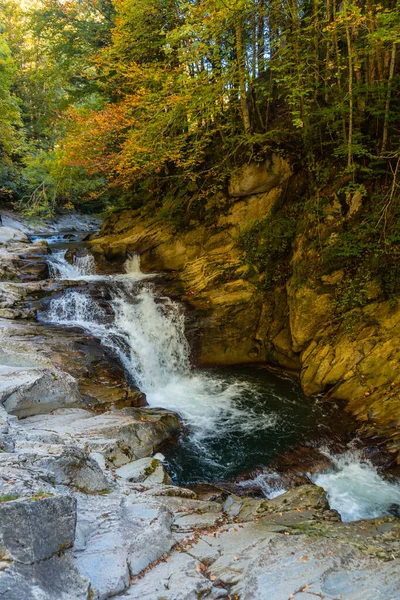 Irati Wald Oder Dschungel Herbst Cubos Wasserfall Ochagavia Nördliches Navarra — Stockfoto