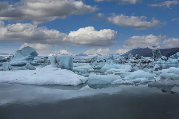 Dettaglio Del Lago Jokursarlon Ghiacciato Tra Ghiaccio Gigante Ghiacciaia — Foto Stock