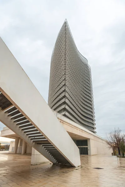 Moderno Edificio Torre Del Agua Exposición Internacional Ciudad Zaragoza Expo —  Fotos de Stock