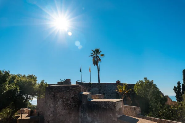 Gibralfaro Castle Wall City Malaga Andalusia Spain — Stockfoto