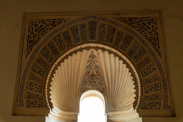 Detail Patio Doors Water Fountains Alcazaba City Malaga Andalusia Spain — Foto Stock