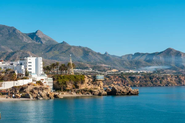 安达卢西亚Nerja镇的La Caletilla海滩和Calahonda海滩 西班牙 地中海的Costa Del Sol — 图库照片