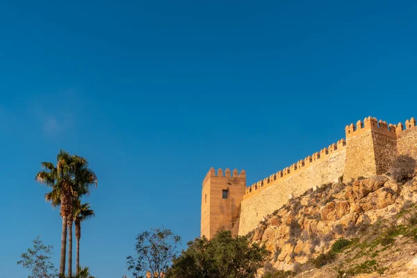 Τείχη Της Αλκαζάμπα Της Πόλης Της Αλμερίας Της Ανδαλουσίας Ισπανία — Φωτογραφία Αρχείου