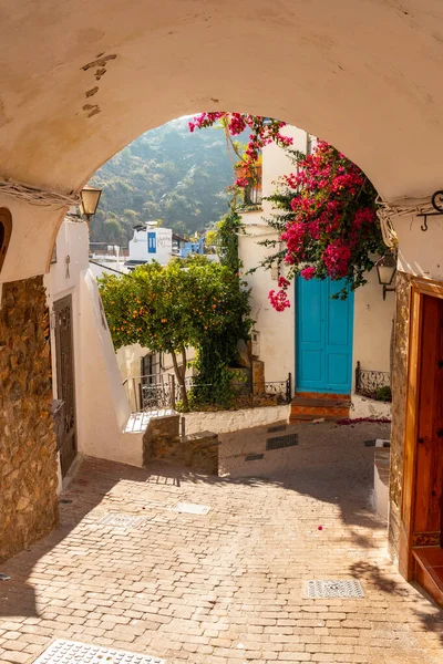 Mojacar Şehir Kapısı Dağın Tepesinde Beyaz Evler Var Akdeniz Deki — Stok fotoğraf