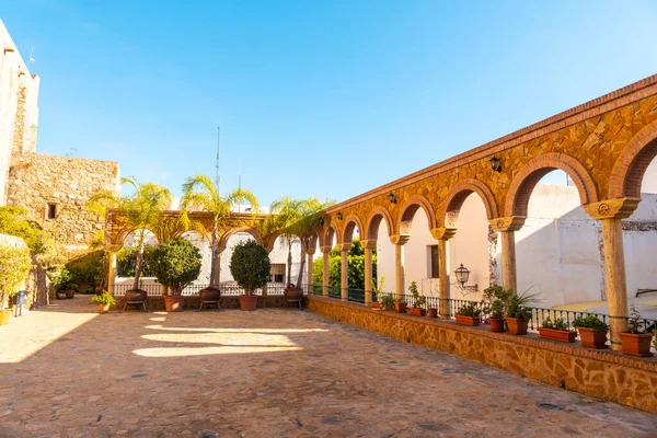 Plaza Del Parterre Junto Iglesia Santa María Mojácar Pueblo Casas —  Fotos de Stock