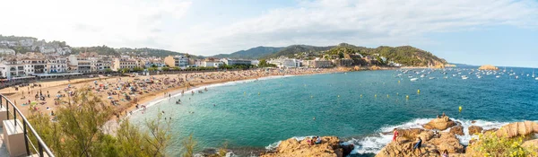 Vue Point Vue Mur Sur Plage Mur Tossa Mar Gérone — Photo