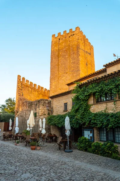 Old Houses Peratallada Medieval Town Historic Center Sunset Girona — Stock Photo, Image