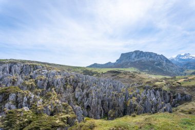 Covadonga göllerindeki güzel Buferrera madenleri. Asturyalar. İspanya