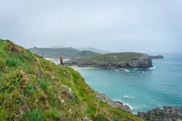 Playa Troenzo Playa Tayada Borizu Peninsula Town Llanes Asturias Spain — 스톡 사진