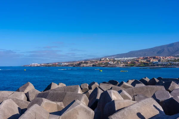 Θέα Από Μαρίνα Της Costa Adeje Στα Νότια Της Τενερίφη — Φωτογραφία Αρχείου