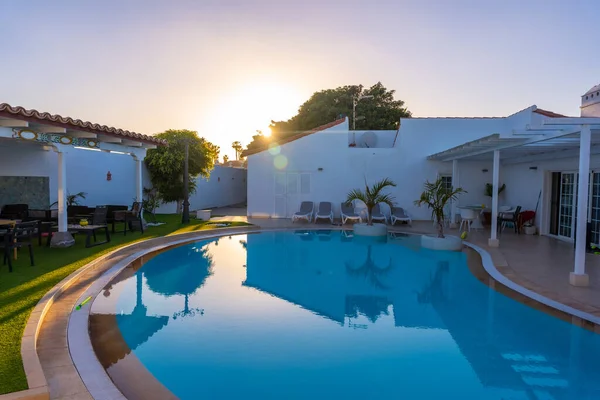 Swimming Pool Luxury Villa Los Cristianos South Tenerife Canary Islands — Foto de Stock