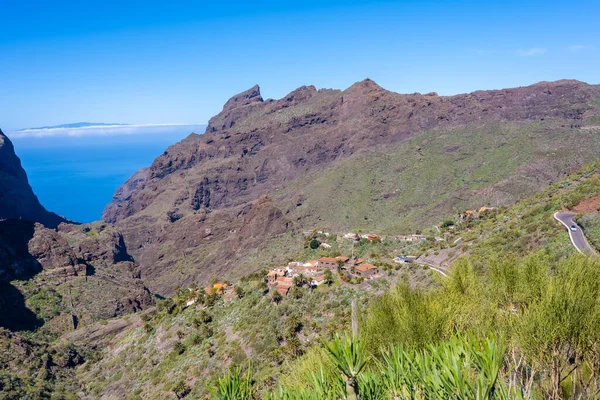 Vista Desde Arriba Del Municipio Montaña Masca Norte Tenerife Islas — Foto de Stock