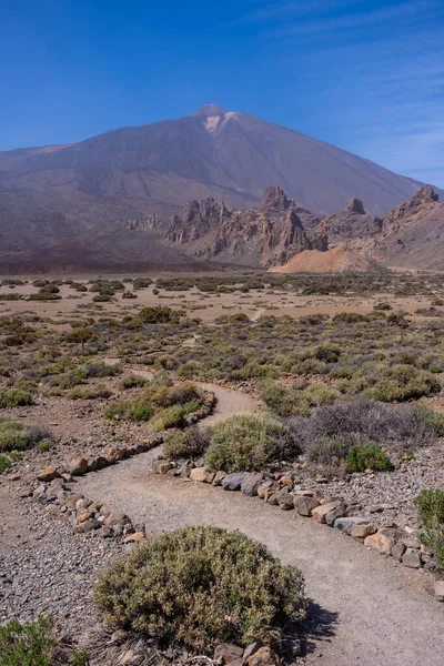 Volcano Trekking Trail Llano Ucanca Viewpoint Teide Natural Park Tenerife — 스톡 사진