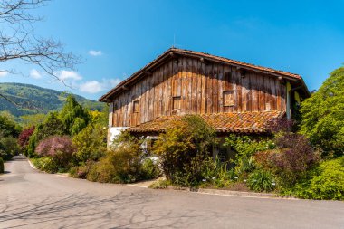 Traditional farmhouse in the Iturraran Natural Park in Pagoeta, Aia, Gipuzkoa. Basque Country