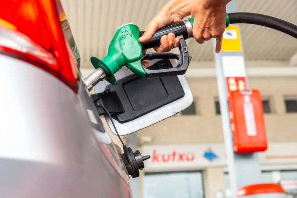 Reabastecimento Gasolina Diesel Posto Gasolina Crise Combustível Devido Aos Preços — Fotografia de Stock