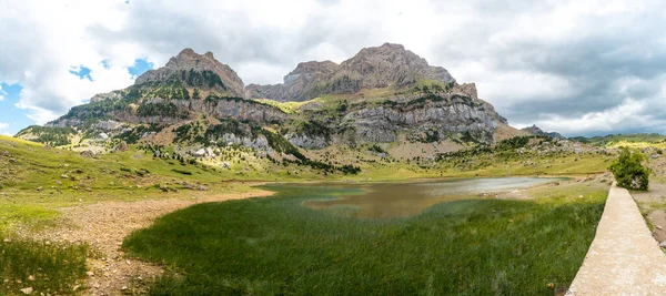 Panoramic Ibon Piedrafita Tena Valley Pyrenees Huesca Spain Nature — Stock Photo, Image