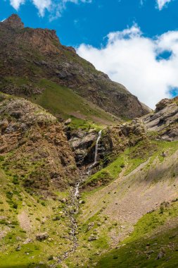 Ripera Vadisi, Huesca 'daki Salto de Tendenera Şelalesi' nden Pirenelerin manzarası