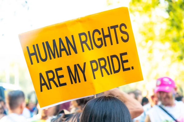 Madrid Spain July 2022 Banner Favor Rights Collective Gay Pride — ストック写真