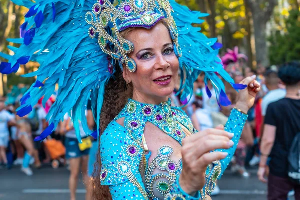 Madrid Spain July 2022 Dancers Dancing Party Parade Gay Pride — Stock Fotó