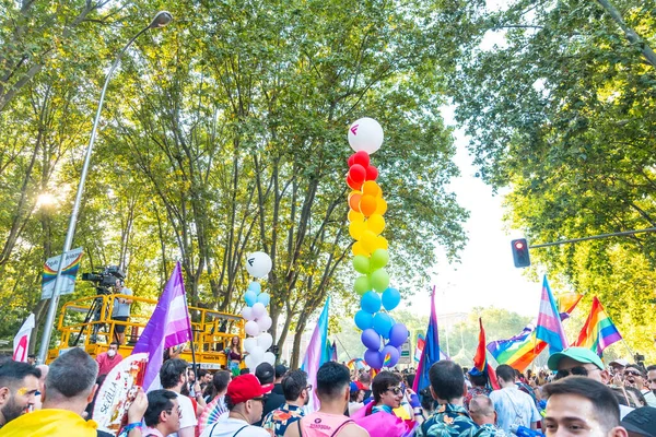 Мадрид Іспанія Липня 2022 Маніфестація Вечірці Гей Параду Гордості Lgbt — стокове фото