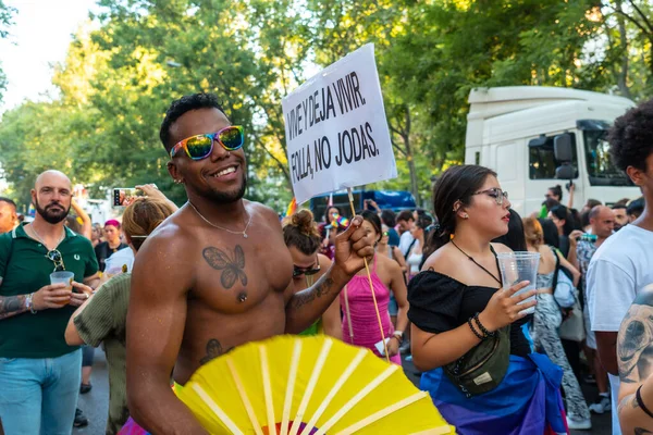 Madrid Spain July 2022 Black Ethnic Pride Dancers Gay Lgbt — Stock Fotó