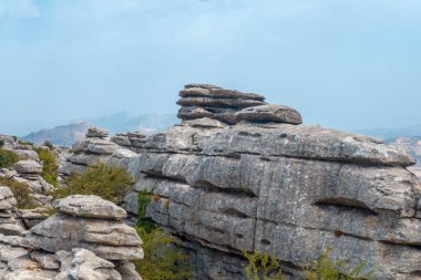 Torcal de Antequera, Malaga 'da değerli şekilli taşlar. İspanya