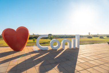 Conil de la Frontera 'yı sevdiğimin işareti, Cadiz. Endülüs