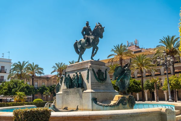 Horse sculpture in the plaza del arenal in the town of Jerez de la Frontera in Cadiz, Andalusia