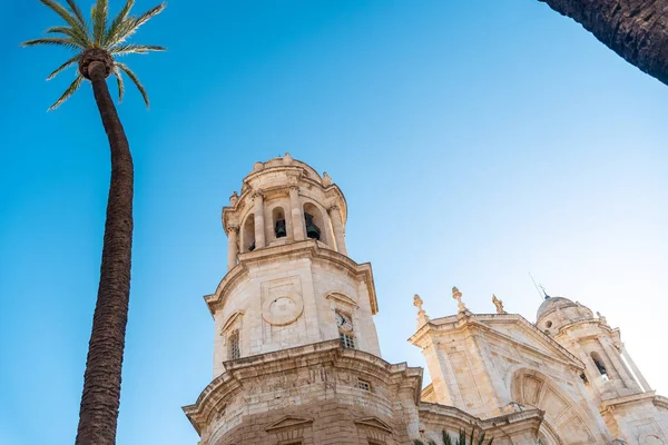 Torres Fachada Santa Catedral Cádiz Andalucía — Foto de Stock