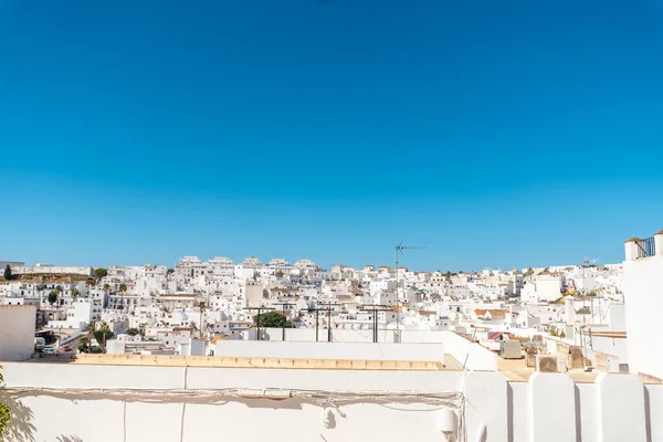 Vue Panoramique Sur Les Belles Maisons Blanches Vejer Frontera Cadix — Photo
