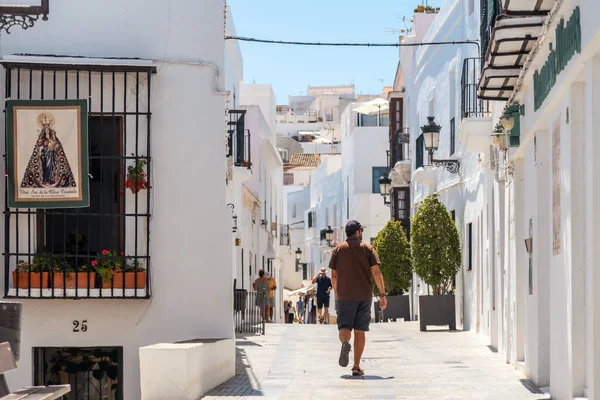 Vejer Frontera Cadiz Yazın Tadını Çıkaran Bir Adam Akdeniz Tatiller — Stok fotoğraf