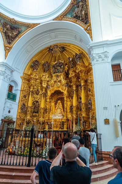 Interior Iglesia Virgen Santuario Rocío Huelva Andalucía — Foto de Stock