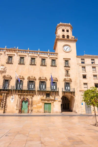 Edificio Del Ayuntamiento Alicante Sin Personas Comunidad Valenciana — Foto de Stock