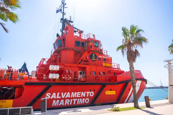 Морський Рятувальний Човен Порту Аліканте Повний Човнів Влітку — стокове фото