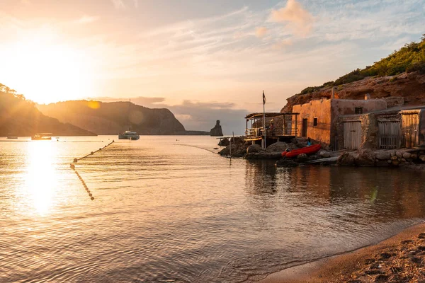 Praia Benirras Norte Ibiza Mesmo Para Assistir Pôr Sol Conceito — Fotografia de Stock