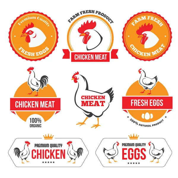 鸡肉和鸡蛋 2 — 图库矢量图片