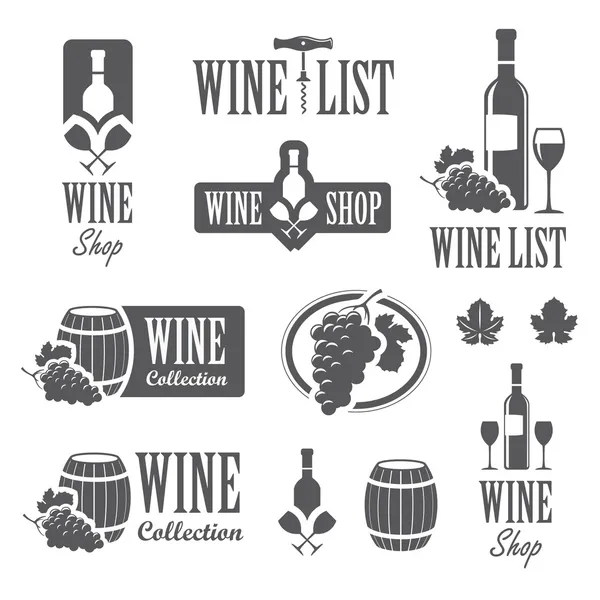 Wine signs — Stock Vector