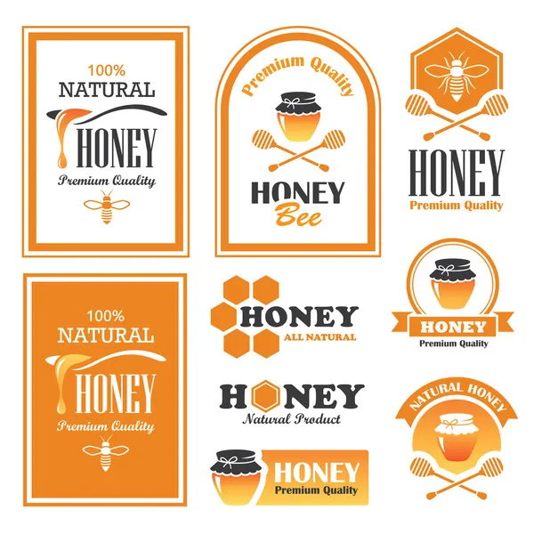 Honey labels — Stock Vector