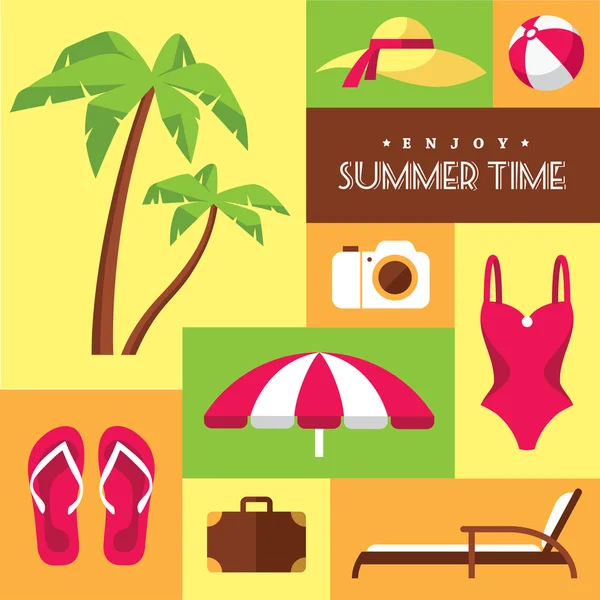 Summer icons set 2 — Stock Vector