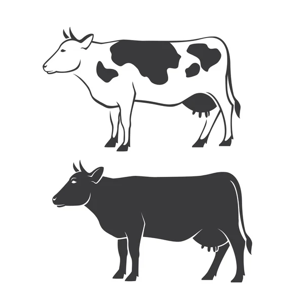 两个母牛 — 图库矢量图片