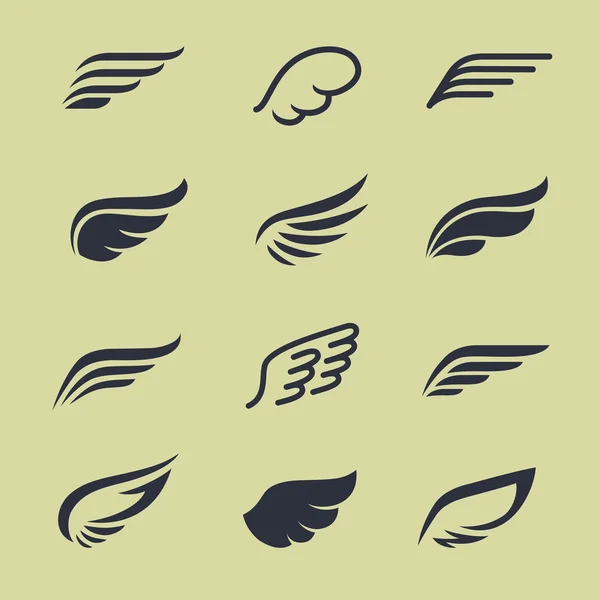 Wings icons — Stock Vector