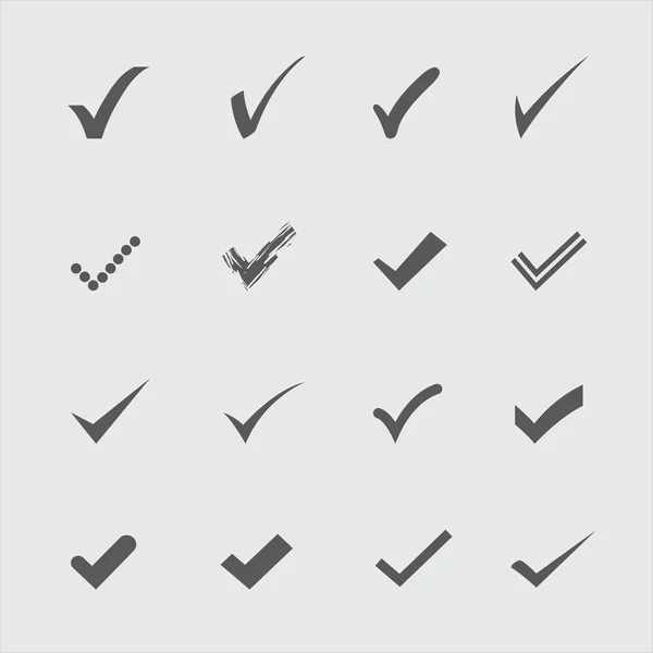 Confirm icons — Stock Vector