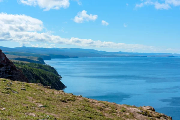 Lake Baikal at sunny summer day. Beauty of nature concept. Soft focus — Stock Photo, Image