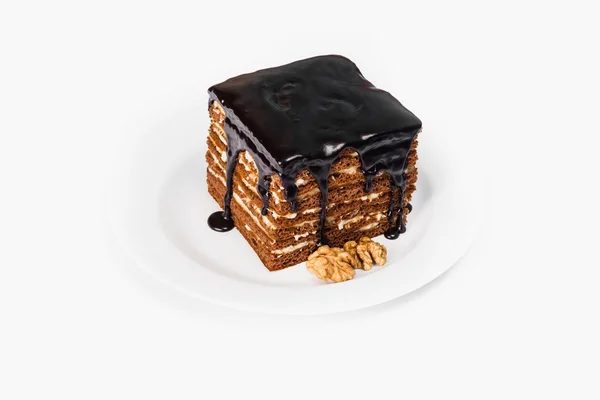 Torta al cioccolato deliziosa — Foto Stock