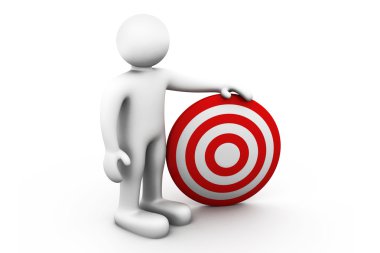 bir hedef ile 3D adam