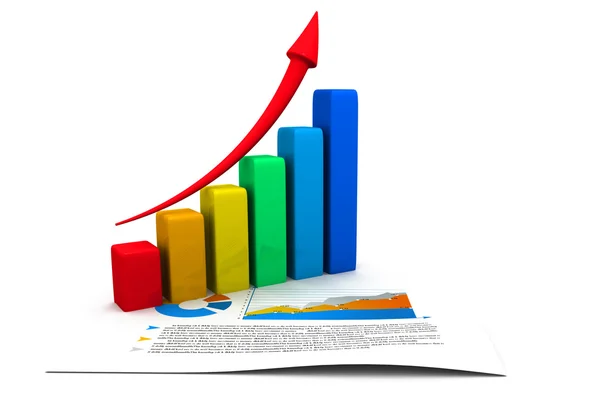 Concepto de negocio. gráfico y gráficos — Foto de Stock