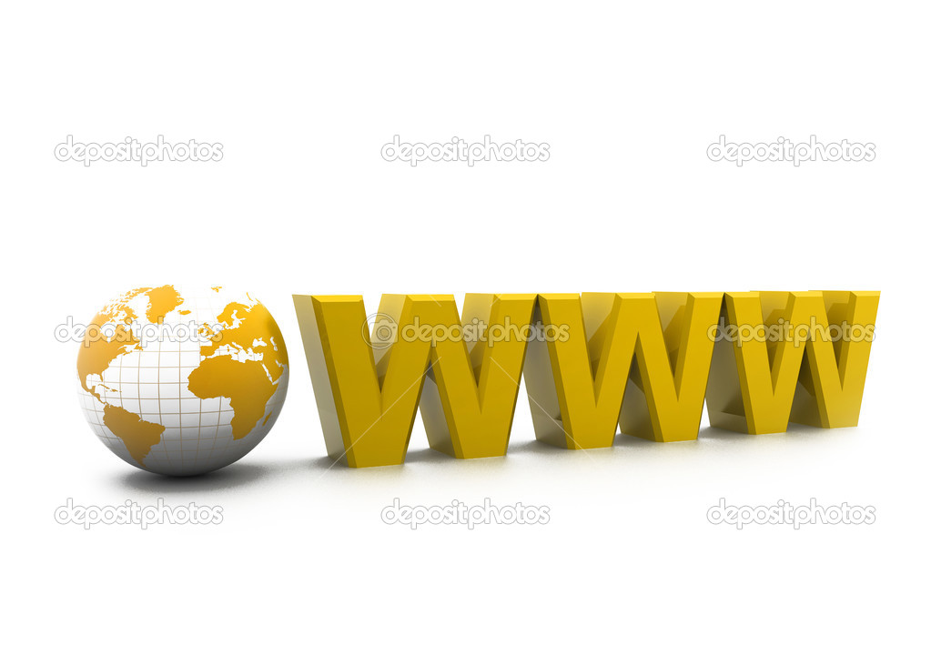 Www with world. Internet concept